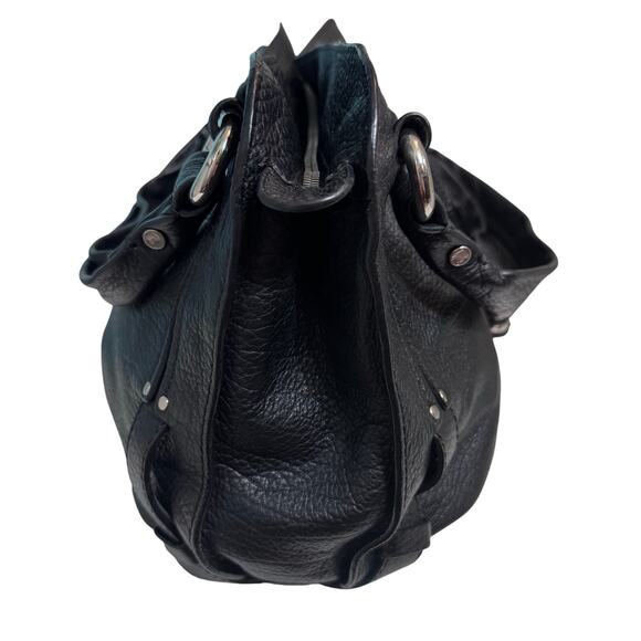 Auth. Celine Bittersweet Black Hobo Slouchy Textured Leather Handbag W/COA - Picture 3 of 16